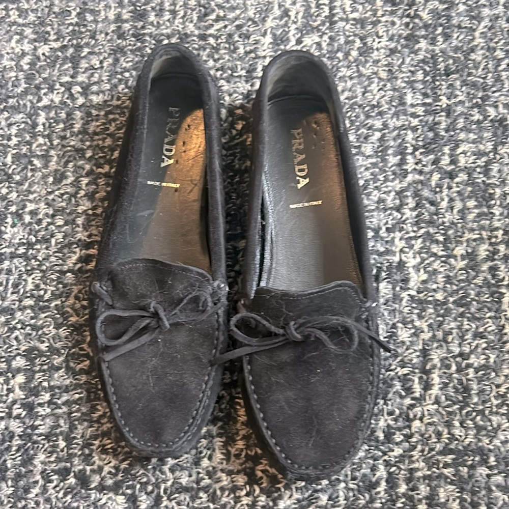 Suede Black Prada Loafer Size 8.5